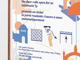 DBBahnpark, infografik, poster, parking, painting, art, carpark, senses, parkhaus, sinne, mural, frankfurt, hauptbahnhof 