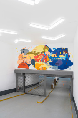 DBBahnpark, painting, art, carpark, senses, parkhaus, sinne, mural, frankfurt, hauptbahnhof