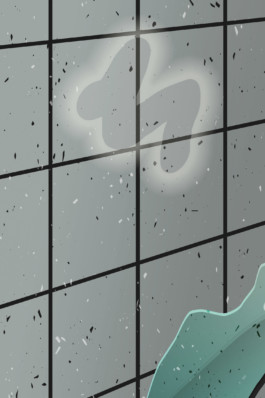 Artprint, limited, smiley, plant, palm, grid, gradient