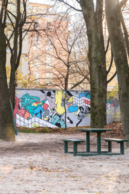 Mural, kunst, wallpainting, colorful, surrealism, abstrakt, comic, grafisch, painting, münchen, spraypaint, graffiti, miriam, ganser