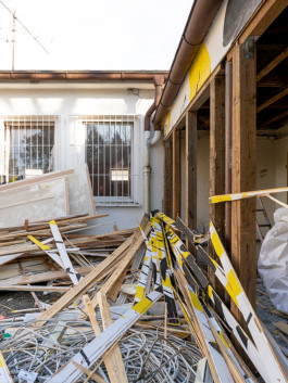Demolition of Mikado Mural by Miriam Ganser