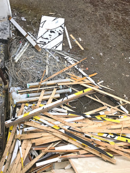 Demolition of Mikado Mural by Miriam Ganser