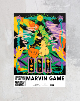 Miriam Ganser Illustration detail früchte obst yinyang moire gradient spacepalms fences for artprint