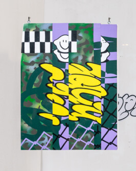 Tutti Graffutti Artwork Lemon Wire Mesh Fence